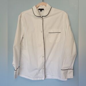 Quince Womens Cotton Pajama Top Size S White